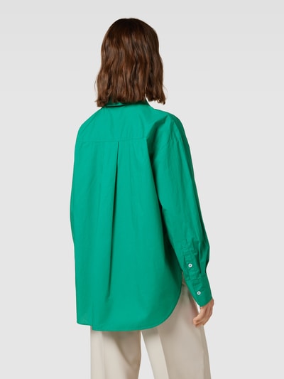 OPUS Overhemdblouse met platte kraag, model 'Freyana' Groen - 5