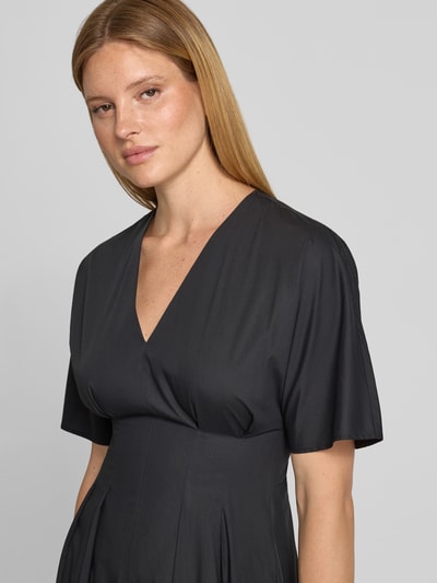 MANGO Midikleid aus Baumwoll-Lyocell-Mix Modell 'WORK' Black 3