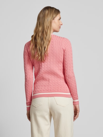 Christian Berg Woman Strickpullover mit gerippten Abschlüssen Pink 5