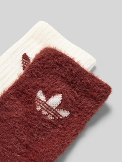 adidas Originals Sokken met logostitching in een set van 2 paar, model 'Fluffy' Middenbruin - 2
