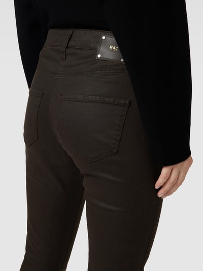 MAC Skinny Fit Jeans mit Reißverschlusstaschen Dunkelbraun 3