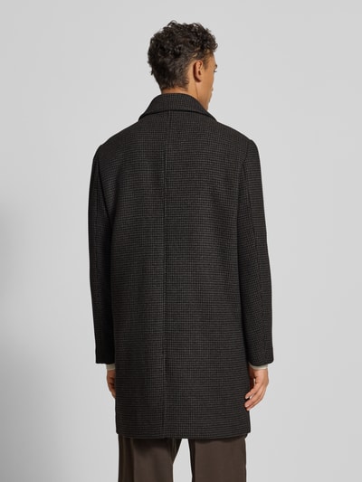 SELECTED HOMME Regular fit lange wollen jas met platte kraag, model 'ARCHIVE' Donkergrijs - 5