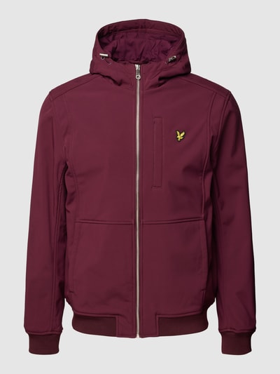 Lyle & Scott Jacke mit Label-Patch Bordeaux Rot 2