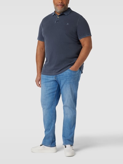 MARC O’POLO PLUS PLUS SIZE Poloshirt mit Label-Stitching Marine 1
