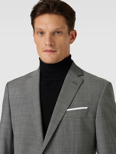 JOOP! Collection Slim fit 2-knoops colbert met geweven motief, model 'Finch' Antraciet - 3