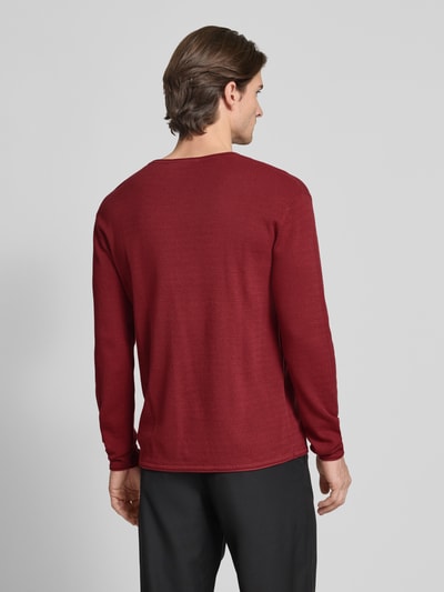 Tom Tailor Denim Sweter z dzianiny o kroju regular fit z czystej bawełny Rdzawoczerwony 5