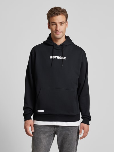 ROTHOLZ Regular fit hoodie met labelstitching Zwart - 4