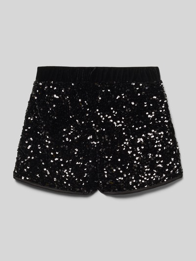 Only Regular fit short met pailletten, model 'CONFIDENCE' Zwart - 3
