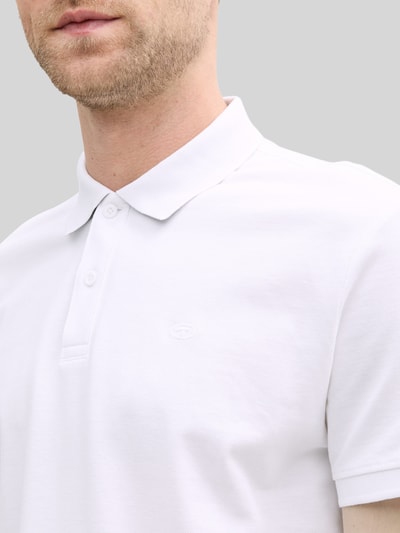Tom Tailor Regular Fit Poloshirt aus reiner Baumwolle Offwhite 3