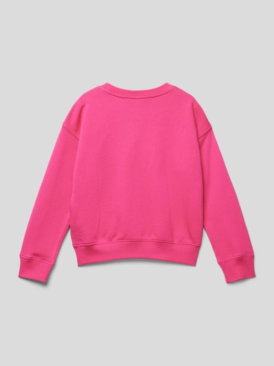 Polo Ralph Lauren Teens Sweatshirt met labelstitching Felroze - 3