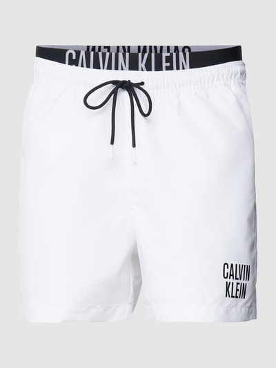 Calvin Klein Underwear Badehose mit elastischem Logo-Bund Weiss 1