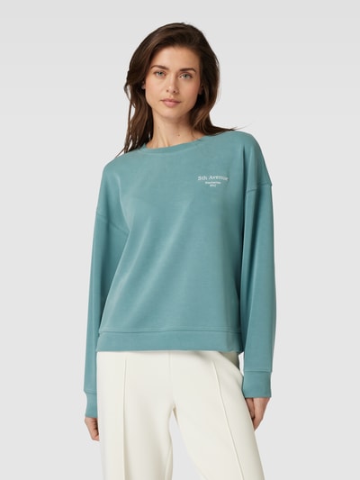 Jake*s Collection Sweatshirt met statementprint Lagune - 4