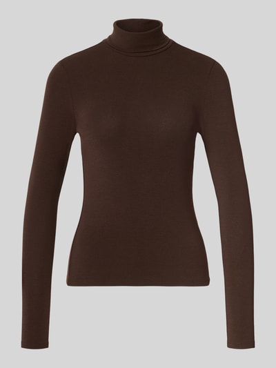 Produktfoto, bruin regular fit shirt met lange mouwen met viscose, model 'GLAMOUR' van ONLY, Dames Langarmshirt