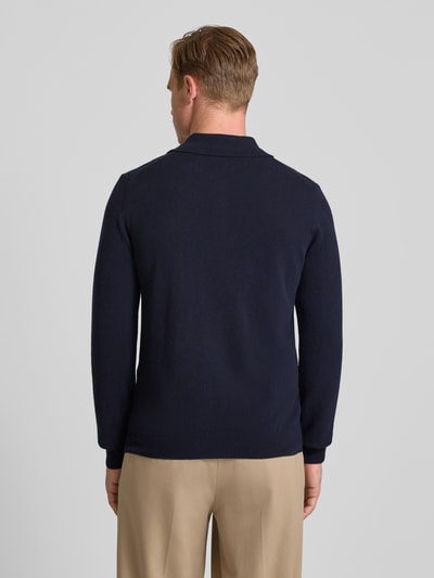 Gant Gebreide pullover met kentkraag Donkerblauw - 5