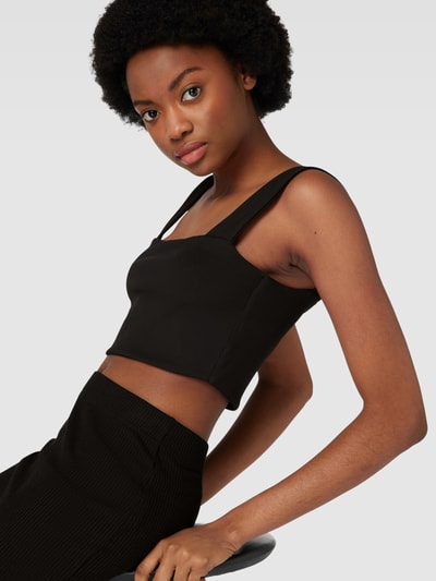 Jake*s Collection Crop Top in Ripp-Optik Black 3