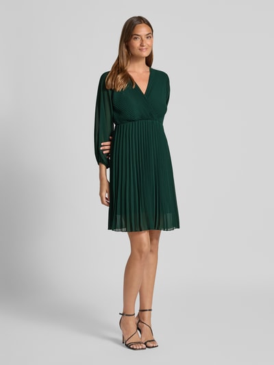 ZABAIONE Knielanges Kleid mit Plisseefalten Modell 'Im44sa' Dunkelgruen 1