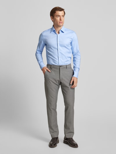 BOSS Slim fit zakelijk overhemd met kentkraag Bleu - 1