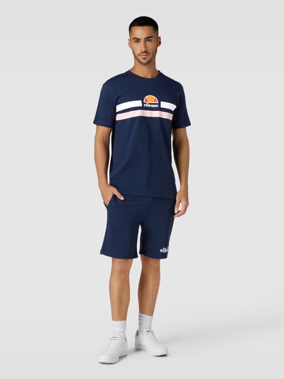 Ellesse Regular fit sweatshorts met labelstitching, model 'SILVAN' Donkerblauw - 1