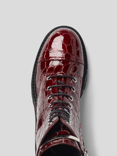 Giuseppe Zanotti Schnürboots mit Animal-Look Bordeaux Rot 5