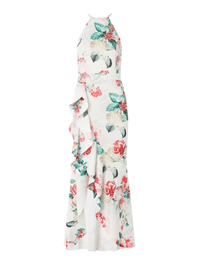 Lipsy Abendkleid mit floralem Muster  Offwhite 1