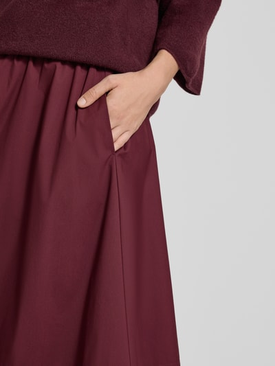 ROBE LÉGÈRE Midirock mit elastischem Bund Bordeaux 3