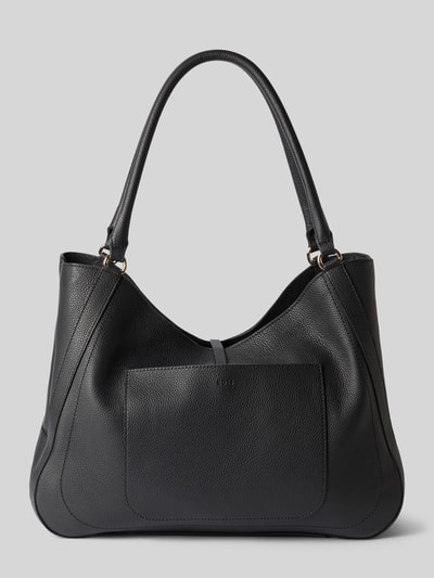 Produktfoto, Henkeltasche aus echtem Rindsleder Modell 'REAH MEDIUM TOTE' von BOSS in Schwarz mit strukturierter Oberfläche, Damen Handtasche