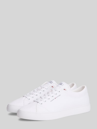 Tommy Hilfiger Sneaker aus reiner Baumwolle mit Logo-Stitching Weiss 2