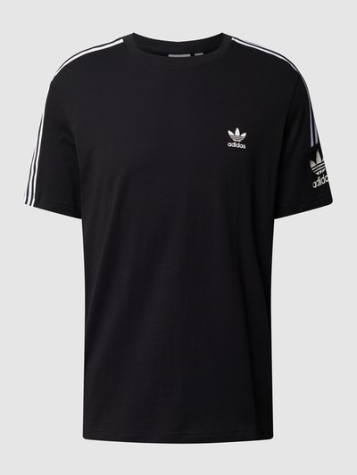 adidas Originals T-shirt z paskami z logo Czarny 2