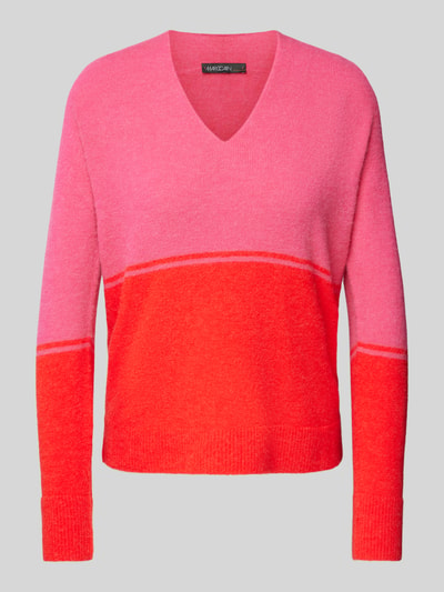 Marc Cain Strickpullover mit V-Ausschnitt Pink 2