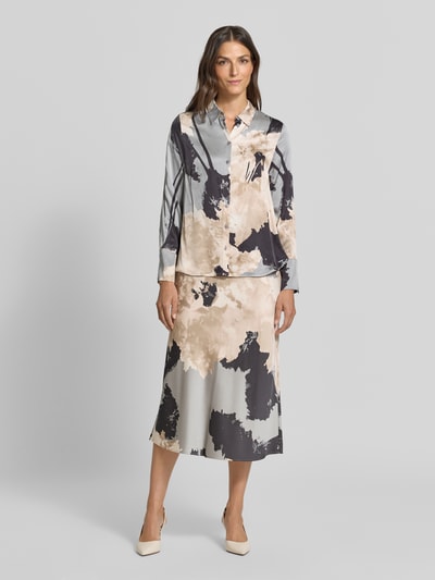 s.Oliver BLACK LABEL Regular fit blouse met lange mouwen van pure viscose Zand - 1
