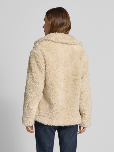 s.Oliver RED LABEL Relaxed Fit Teddyfell-Jacke mit Reverskragen Beige 5