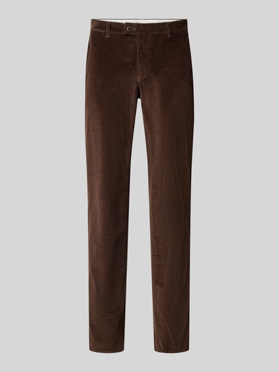 Brax Modern Fit Cordhose aus Baumwoll-Mix Modell 'Fabio' Dunkelbraun 2