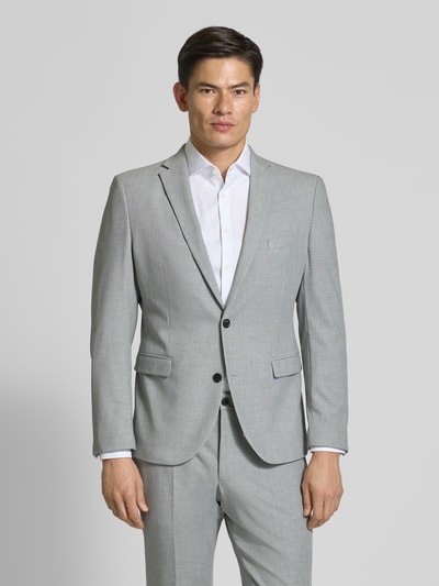 s.Oliver BLACK LABEL Slim Fit Sakko in feinem Webmuster Hellgrau 4