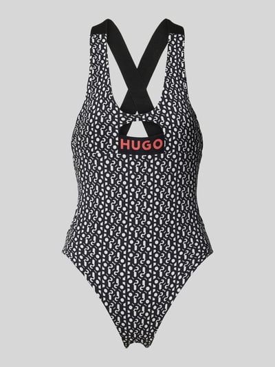 HUGO Body mit Label-Print Black 1