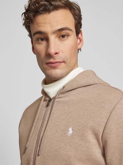 Polo Ralph Lauren Sweatjack met logostitching Camel - 3