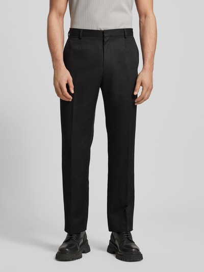 CK Calvin Klein Slim fit stoffen broek met persplooien Zwart - 4