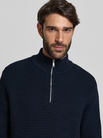 MCNEAL Strickpullover mit gerippten Abschlüssen Dunkelblau 3