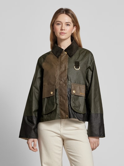 Barbour Jacke mit Umlegekragen Modell 'ALMA' Oliv 4