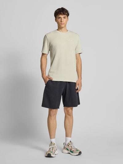 CHAMPION T-shirt met structuurmotief en ronde hals Beige - 1