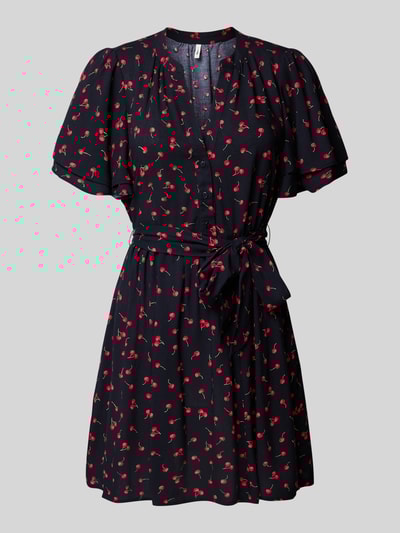 Only Sukienka mini taliowana z wiązanym paskiem model ‘NOVA’ Czarny 2