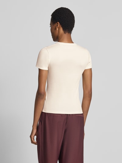 OPUS regular fit T-shirt van katoenmix Beige - 5
