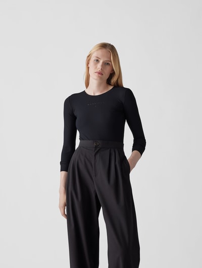 MM6 Maison Margiela Body mit Label-Print Schwarz 4