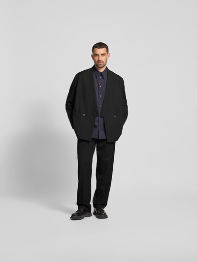 Kenzo Relaxed Fit Sakko aus reiner Schurwolle Black 1