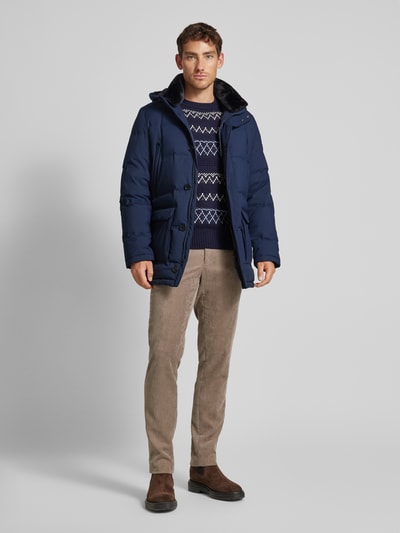 HECHTER PARIS Steppjacke mit Stehkragen und Pattentaschen Marine 1