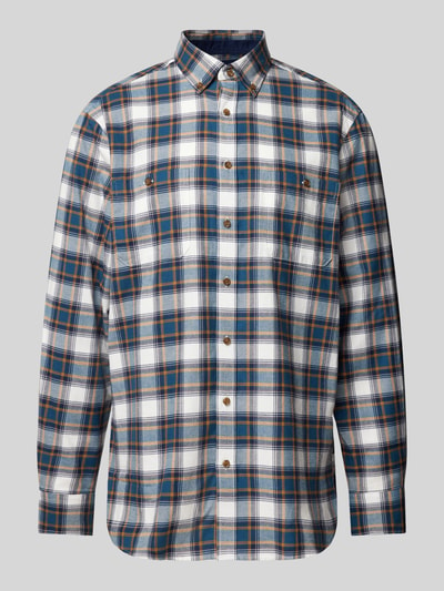 Christian Berg Men Freizeithemd mit Button-Down-Kragen Petrol 2