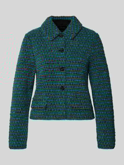 Marc Cain Regular fit blazer met knoopsluiting Donkergroen - 2