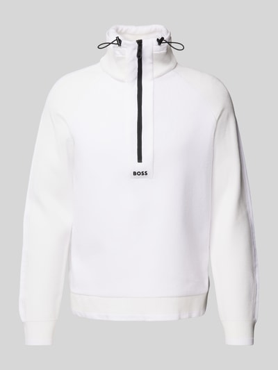 BOSS Green Sweatshirt mit Stehkragen Modell 'Zartic' Weiss 2