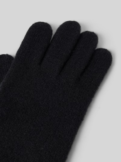 Roeckl Handschuhe aus Schurwolle mit Ziernähten Black 3