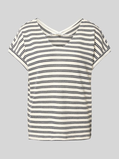 Tom Tailor T-shirt o kroju oversized z dzianiny z mieszanki bawełny Granatowy 2