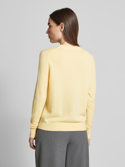 Jake*s Casual Gebreide pullover met ribboorden Lichtgeel - 5